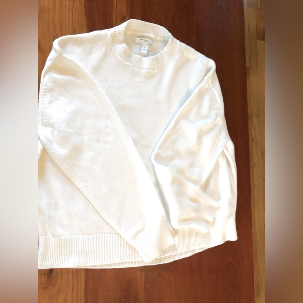 White cotton sweater